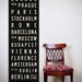 CITIES OF EUROPE Bus Scroll. Tram Roll. Subway Scrolls. Canvas 20.5 x 60