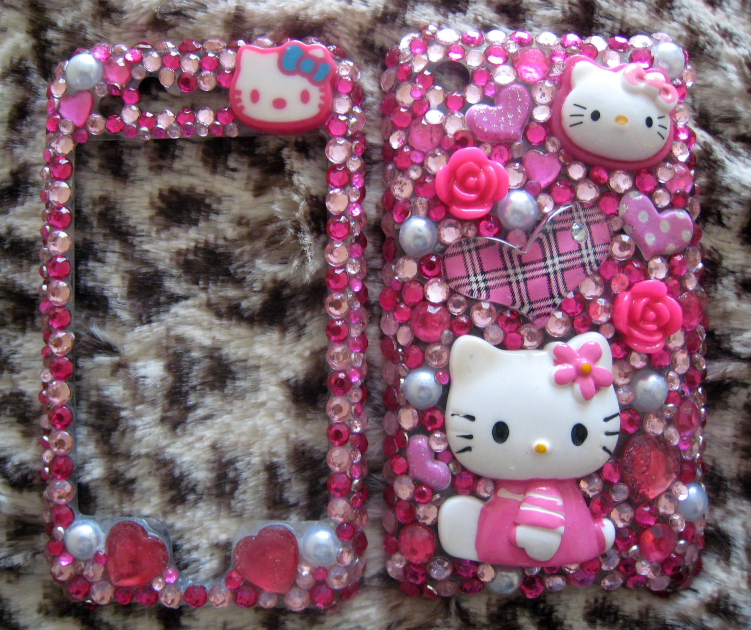 Handmade DIY Pink Hello Kitty Iphone 3/3G Phone Case