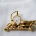Vintage 1928 Looking Glass Vanity Tray & Perfume Brooch - Frosted Glass - 3D - 1970 - Very Unusual