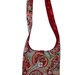 Small Retro Red Green Hobo Bag Purse Funky Psychedelic