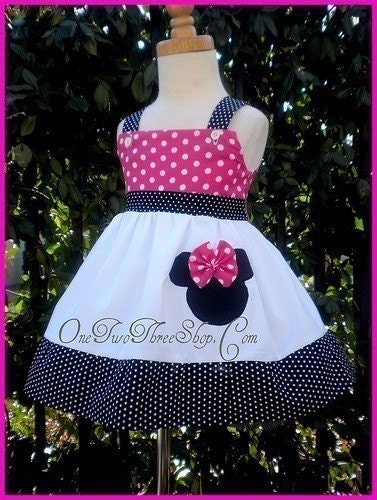 Custom Boutique Disney Minnie Mouse Small hot pink Dot by amacim