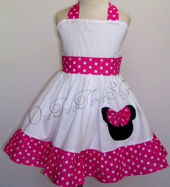 Custom Boutique Clothing Minnie Mouse Small hot pink Sassy