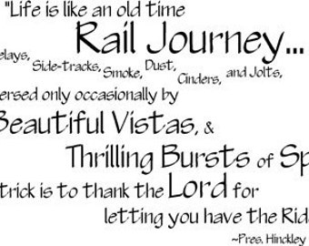 President Hinckley - Life Quote - - Vinyl Wall Art