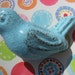 Reserved for Ginny 4 Bird Knobs in Light Sky Blue Cottage Chic Bird Knobs or Cabinet Pulls