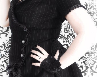 Victorian pinstripe jacket with short sleeves