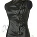 Faux-leather dress with buckles, one of a kind