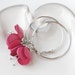 Modern style leather earrings in pink