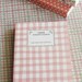 Kawaii Korean Stationery Pink gingham Notebook Back To School Sale Free Shipping