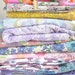 10 Fat Quarters in a Bundle of Vintage Floral Upcycled Sheet Fabric Discount Included