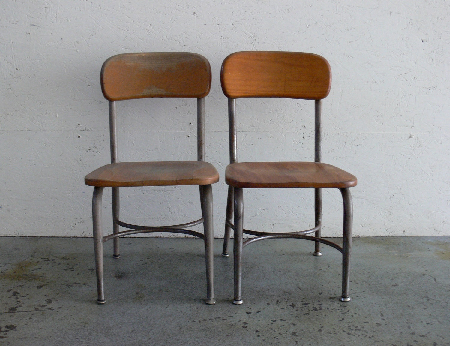 Vintage Children School Chairs Set of 2 by CoMod on Etsy