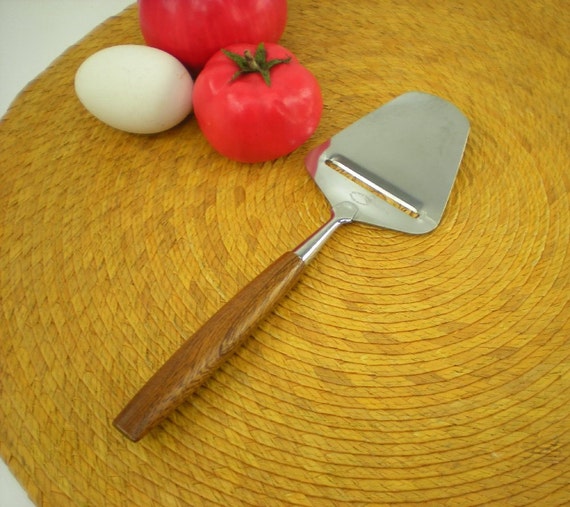 Hickory Farms Sweden Teak Stainless Cheese Slicer Plane