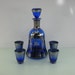 Nello Gigli Decanter Set - Sterling Silver Cobalt Blue Glass - Italy