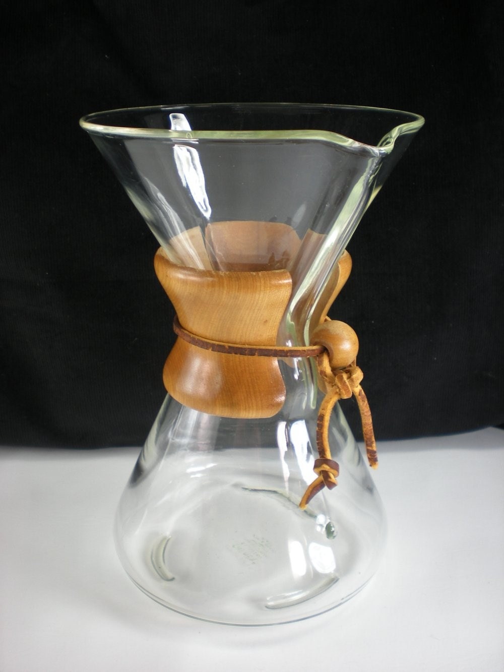 Pyrex Chemex Glass Vintage Drip Coffee Maker Filter Green Logo