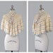 Reserved : 1960's poncho. vintage 60's cream jacket sweater. boho. pastel. ruffled. ivory ruffle poncho 60.
