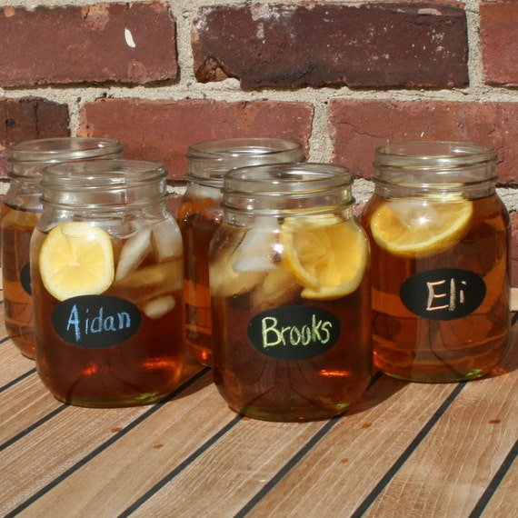 Items similar to Chalkboard Stickers 50 Medium Oval on Etsy