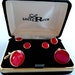 Vintage Red Cuff Links & Shirt Buttons by Louis Roth