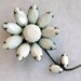 Reserved for VZ - Milk Glass White Summer Daisy Flower Power Brooch