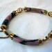 Vintage Asian Pink Jade Bracelet in Pink & Black