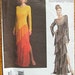 Misses' Tom and Linda Platt Tiered Evening Gown, Vogue 2799 Pattern UNCUT Sizes 6, 8, 10