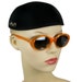 Vintage 80's cats eyes sunglasses orange frame mirror lens ALEXANDER Hi Tek