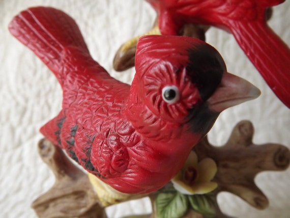 cardinal porcelain bird figurine