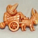 Vintage Plastic DONKEY Cart PIN