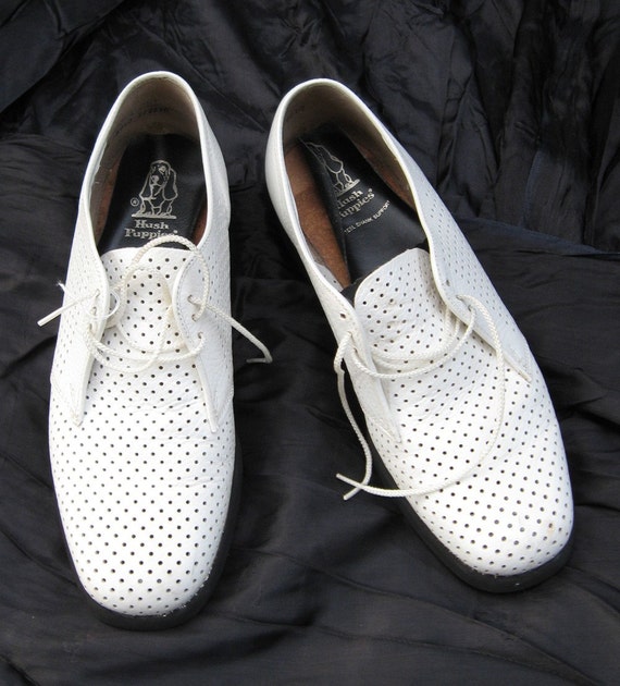 hush puppies white leather sneakers