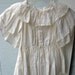Flower Girl Dress Lovely Crochet Trim on Sleeves and Collar Hems Crisp White Kerchief Linen Victorian Look