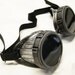 STEAMPUNK Cyber Goggles - Distressed Metal - Look SILVER Pewter with BLACK Eye Caps