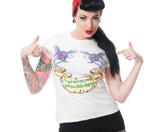 Flying Monkeys Wizard of Oz Ladies White Tshirt S M L XL