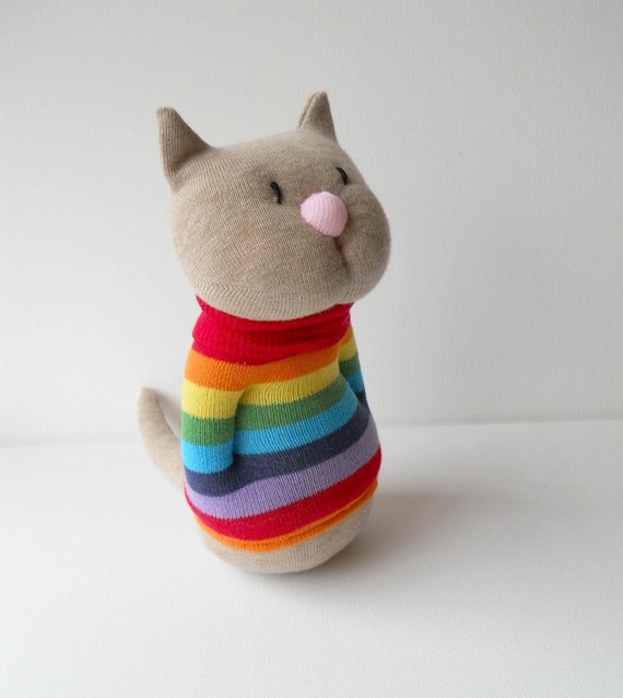 sock cat stuffed animal