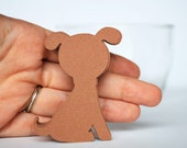 24 Brown Puppy Dog Shape die cut Textured Cardstock A35 Il_170x135