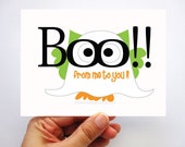 ON SALE Halloween Card, owl-Ghost Boo from me to you Halloween Card set of 6 A361 Il_170x135