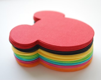 21 Mickey Mouse die cut (4 x3.75 inches) in Rainbow colors (7 Colors) A257