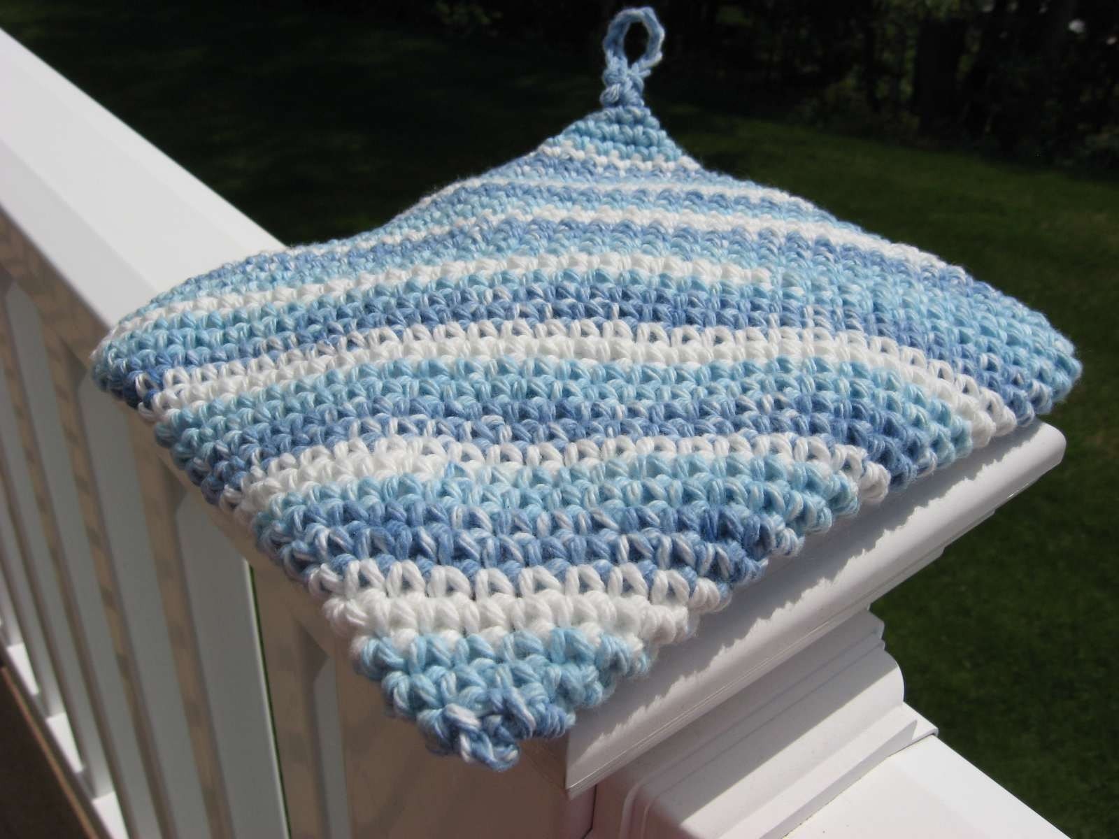 Crocheted Cotton Hotpad/Potholder by HookedOnNeedles on Etsy