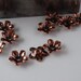 Flower Stamping 12 mm x 12 mm-You Get 12 Flowers-Copper Finish-Darling to add to your Jewelry--Use with riveting