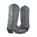 RESERVED - Stormy Weather: Ladies' Cowboy Boots. Cloud Gray Cowgirls by Dan Post. Baby Blue Western Embroidery on Tall straight Shaft. - 6.5