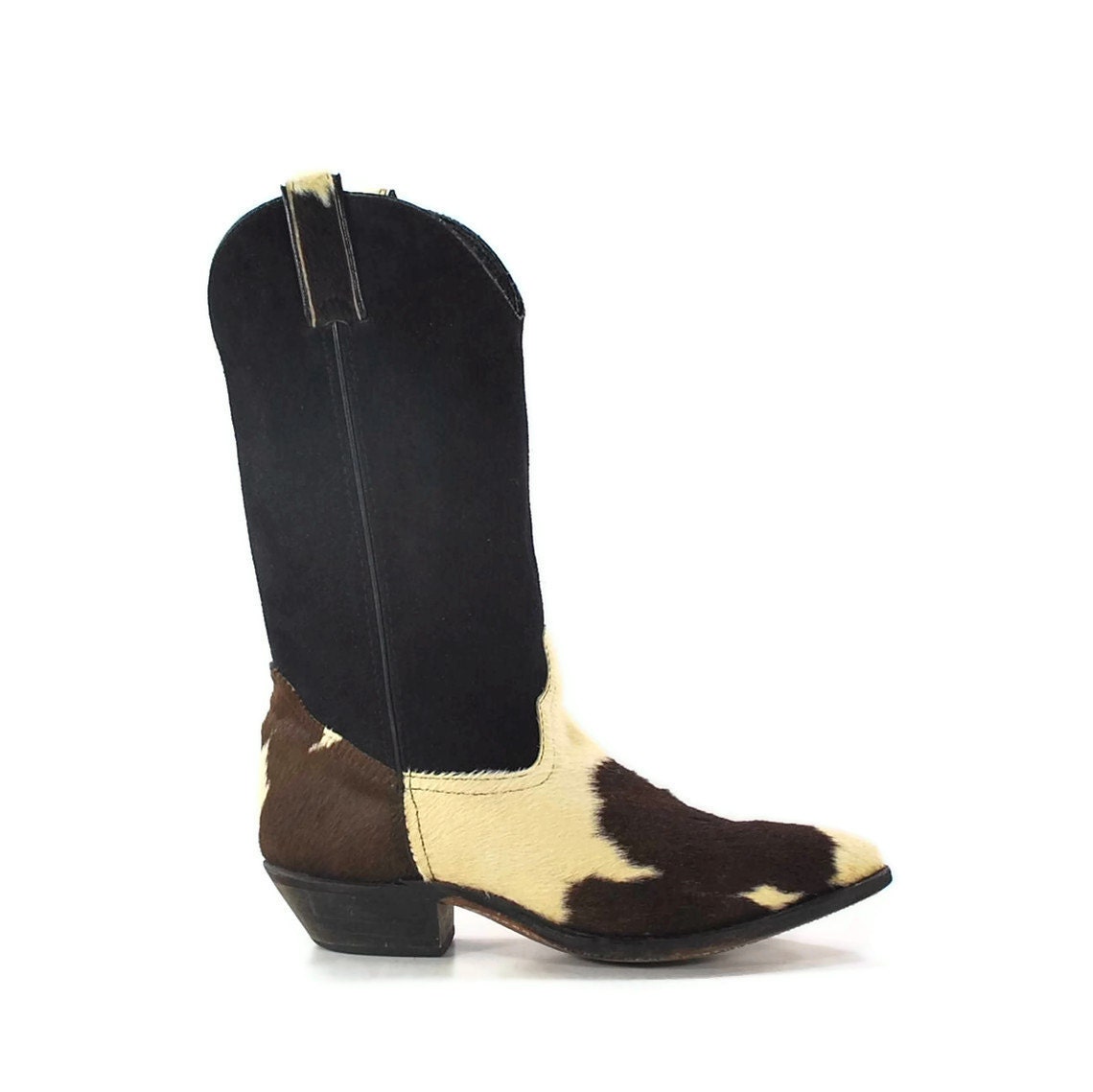 Rockabilly Vogue Cowboy Boots by Code West. Brown & Ivory
