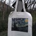 Doctor Who meets Vincent Van Gogh Starry Night TARDIS art tote bag