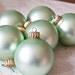 Mint Green Ornament Balls Krebs Christmas Vintage decoration Made Roswell New Mexico