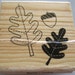 Oak Leaf Acorn Rubber Stamp