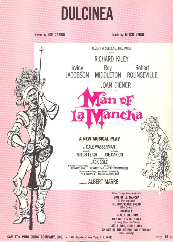 DULCINEA sheet music from Man of La Mancha 1965