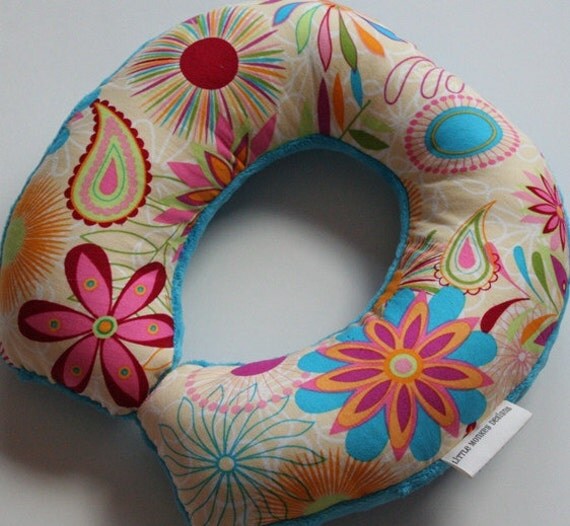 Toddler/Child Travel Neck Pillow Tropical Floral w/