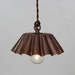 ON SALE // Vintage Industrial Brioche Tin Pendant Light - Rust Patina (Medium) // Vintage Style Cloth Twisted Cord & Bakelite Plug