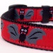 Batty Dog Collar - Halloween Dog Collar - Red Pet Collar - Fall Dog Collar - Last One