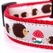 Follow the Hedgehog Dog Collar / woodland / adjustable