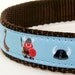 Vikings and Boats Dog Collar on Blue