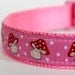 Mushroom Fields Dog Collar / Pink / Last One
