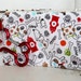 Pet Mess Clean Up Bag / Dogs and Fire Hydrants (white zipper) fabric / Pet Leash Purse