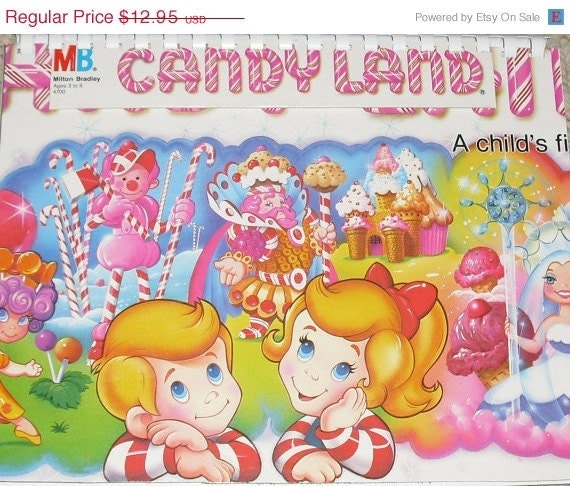 Free Shipping Vintage 1980s Candy Land Board Game Recycled
